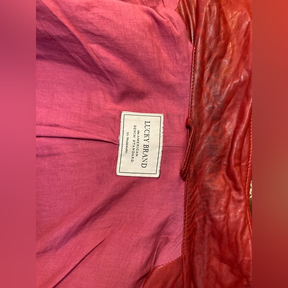 Vintage Lucky Brand Lambskin Motorcycle Jacket - Picture 11 of 13